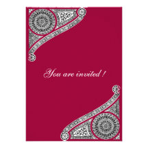 RENAISSANCE ,red Custom Invitation
