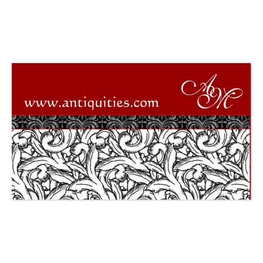 Renaissance Red, White & Black Business Cards (front side)
