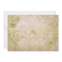Renaissance Scrolling Vines and Flowers Wedding In Invitations