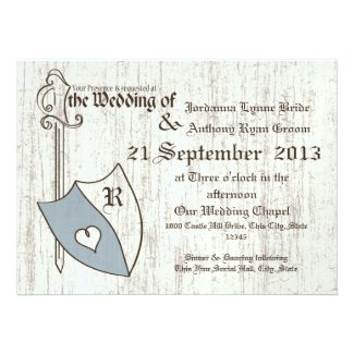 Renaissance Wedding Arms Invites
