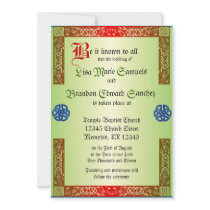 Renaissance Wedding Invitaiton Custom Invite