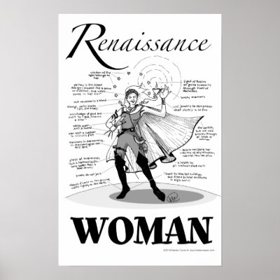 Renaissance Woman Print by littlepig