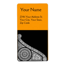RENAISSANCE Yellow orange Custom Shipping Label