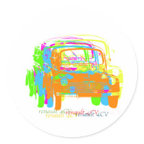Renault 4CV stickers