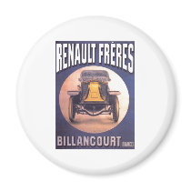 Renault Freres French Automobile Advertisement Magnets