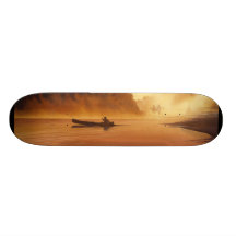 "Rendevous" River Watercolor Skateboard