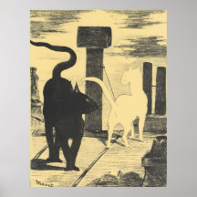 Rendevouz of Cats by Edouard Manet Poster