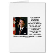 Rendezvous With Destiny Last Best Hope Reagan Card