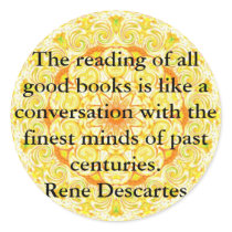 Rene Descartes Literature Quote stickers by spiritcircle Rene Descartes Literature Quote stickers