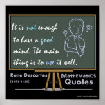 Rene Descartes Mathematics Posters Quotes posters