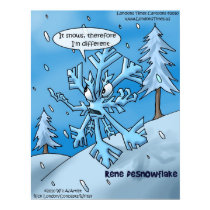 Rene Descartes Snowflake Funny Posters posters