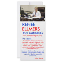Renee Ellmers For Congress Hand Outs Rack Card Template