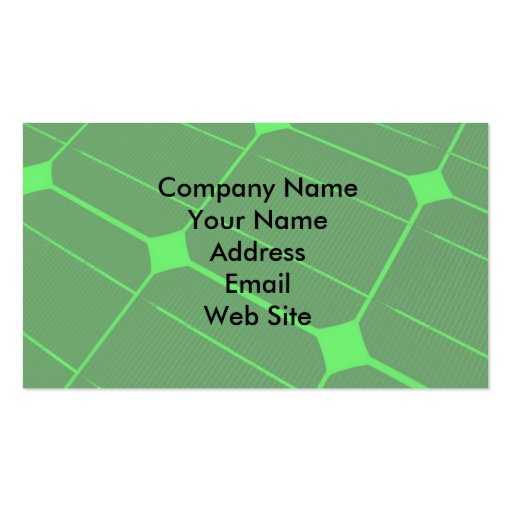 Renewable Energy Business Card Template (front side)