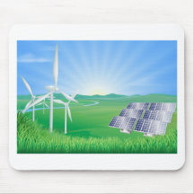 Renewable energy illustration mouse pad