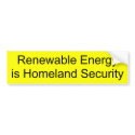 Renewable Energy is Homeland Security bumper stickers by WanderingWomyn Renewable Energy is Homeland Security bumper stickers