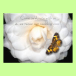 Renewal of Wedding Vows/Camellia-Butterfly invitations