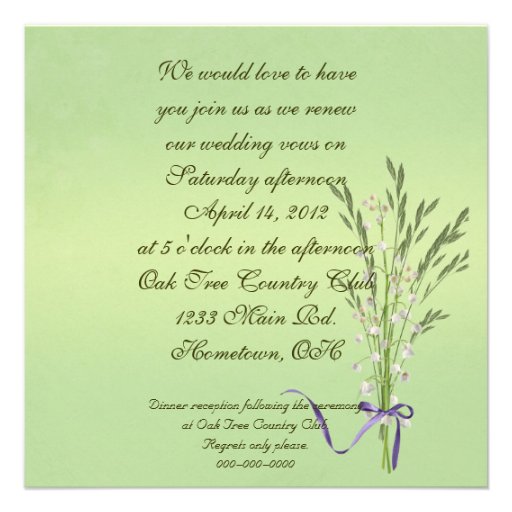 Renewal Of Wedding Vows Custom Invites