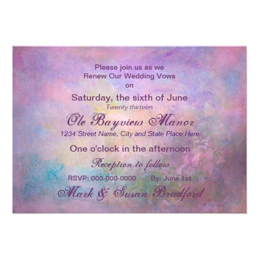 Renewal of Wedding Vows - Lilac Bliss Invite