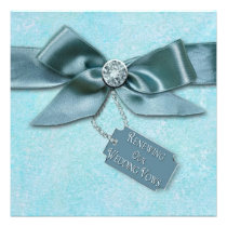 RENEWING WEDDING VOWS INVITATION - BLUE/RIBBON