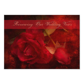 RENEWING WEDDING VOWS - INVITATION RED ROSES 5
