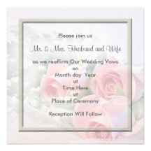 Renewing Wedding Vows Invitations
