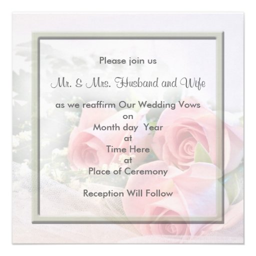 Renewing Wedding Vows Invitations
