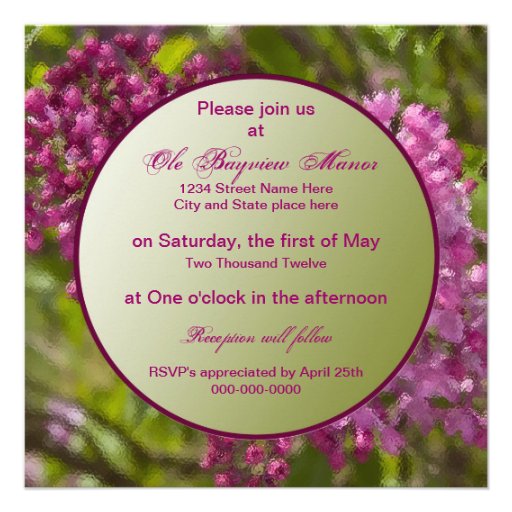 Renewing Wedding Vows Invitations - Lilacs/glass