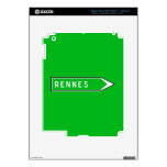 Rennes, Road Sign, France Skins For iPad 3