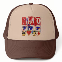 RENO - DISTRESSED AND PAINT SPLATTER MESH HAT