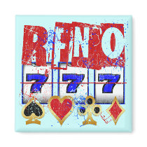 RENO - DISTRESSED AND PAINT SPLATTER FRIDGE MAGNET
