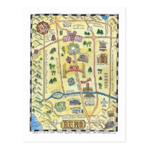 Reno Map Post Card