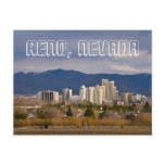 Reno Nevada Downtown Skyline Postcard
