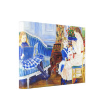 Renoir - Children in the afternoon in Wargemont Stretched Canvas Print
