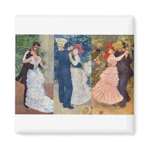 Renoir - Dance in the City, Country, and Bougival Magnets