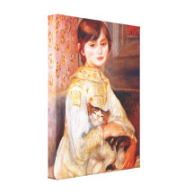 Renoir Girl With Cat Canvas Print