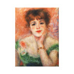 Renoir Jean Samary in a Low Necked Dress Canvas Stretched Canvas Print