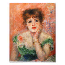 Renoir Jean Samary in a Low Necked Dress Print Photo Art