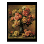 Renoir Les Roses Dans Un Vase Postcards