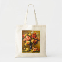 Renoir Roses in a Vase Tote Bag