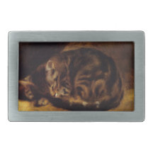 Renoir Sleeping Cat Belt Buckle