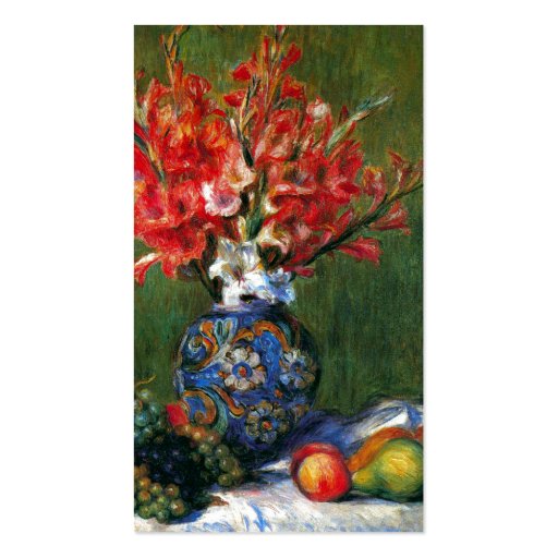 Renoir still life Flowers and Fruit art painting Business Card Templates (front side)