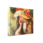 Renoir Two Girls Reading in the Garden Canvas Print