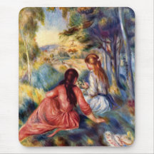 Renoir: Two Girls Sitting in Grass Mousepad