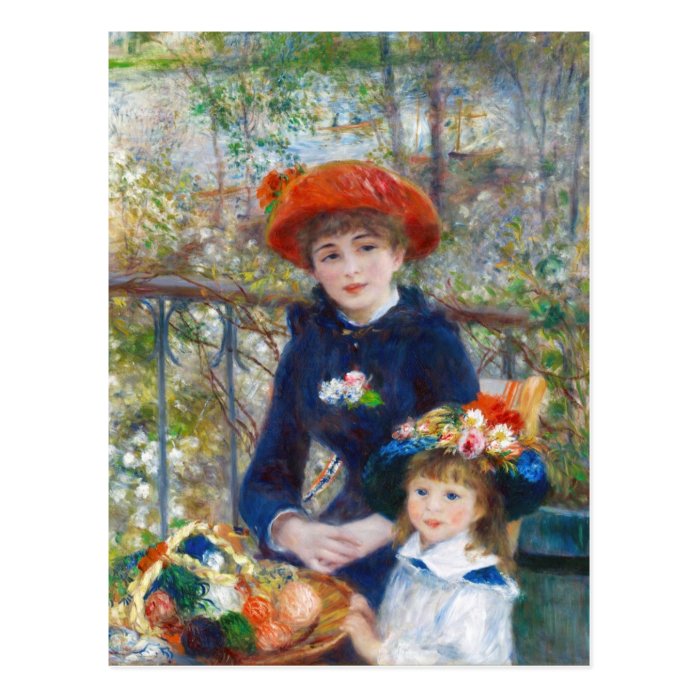 Renoir Two sisters on a terrace CC0402 Postcard