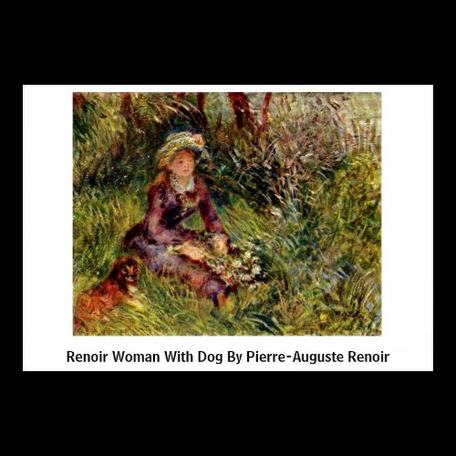 Renoir Woman With Dog By Pierre-Auguste Renoir Posters