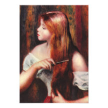 Renoir Young Girl Combing Her Hair Invitations