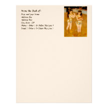 Renoir's Acrobats at the Cirque Fernando (1879) Letterhead Template