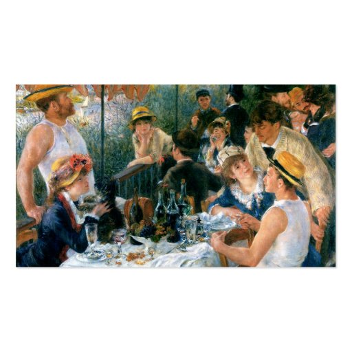 Renoir's Luncheon of the Boating Party (1881) Business Card (back side)