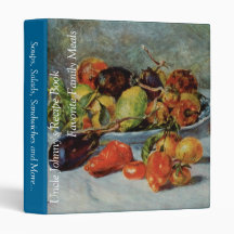Renoir's Still Life with Mediterranean Fruit, 1911 3 Ring Binder