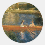 Renoir's The Seine at Asnières (The Skiff) ca 1879 Round Stickers